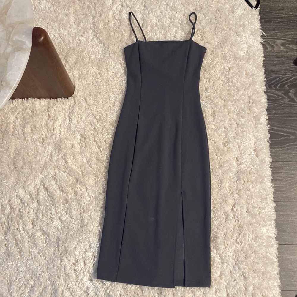LEITH grey bodycon grey dress
